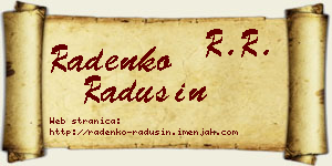 Radenko Radusin vizit kartica